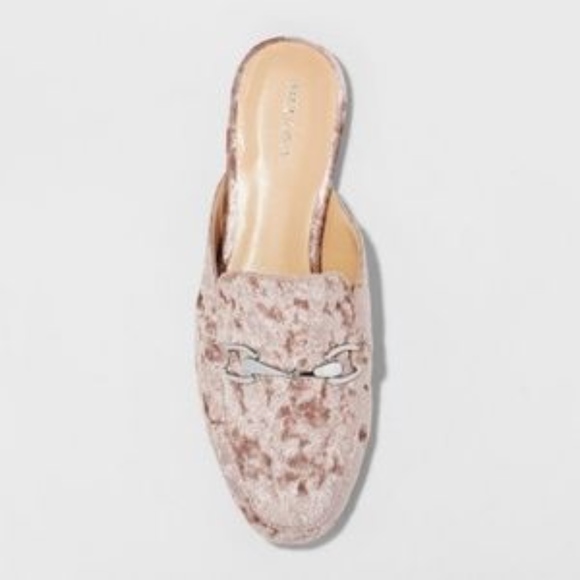 Merona Kona Flats Backless Mule Loafers New Velvet - Picture 3 of 7